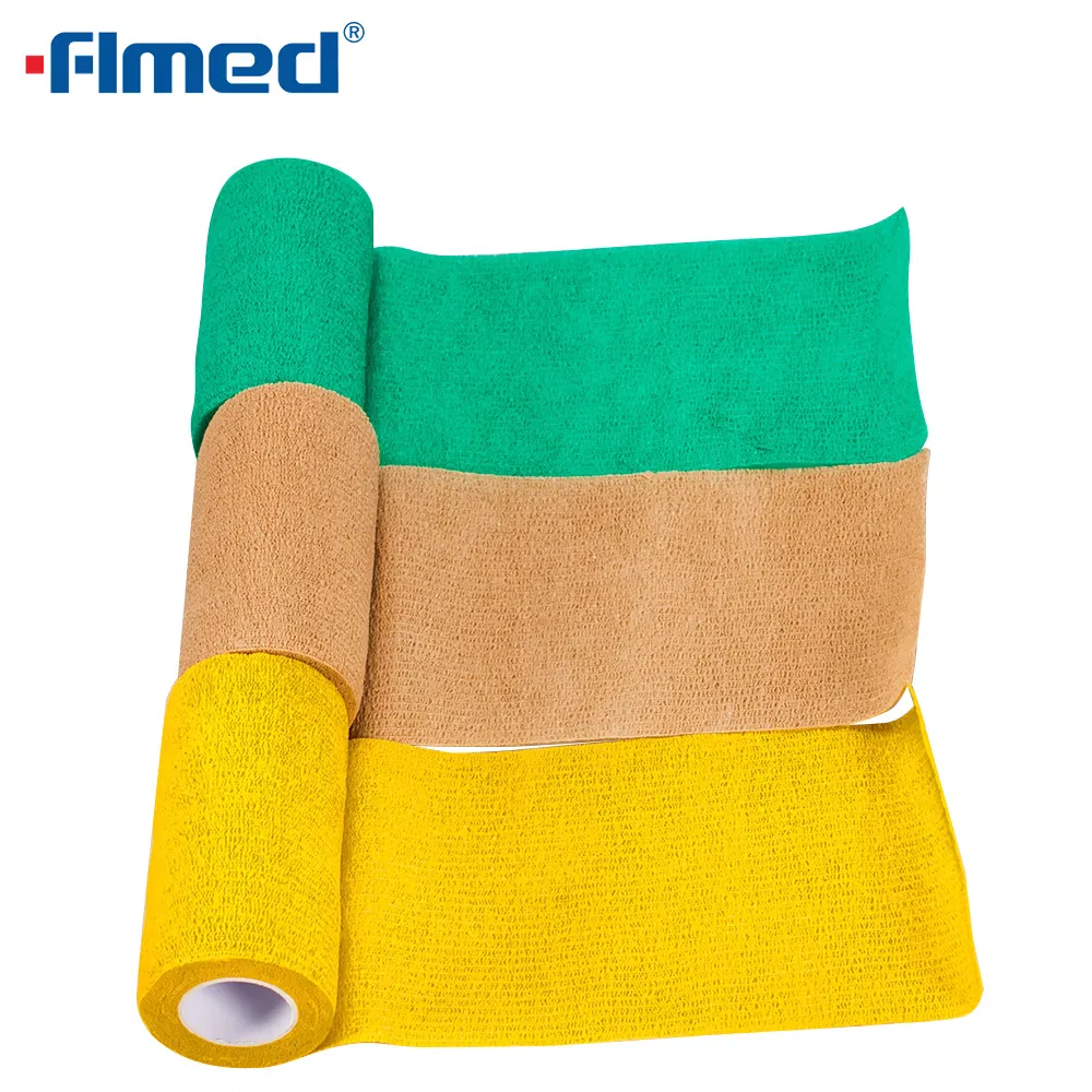 Non-Woven Adhesive Bandage Supply Extra Wide 10cm Cohesive Elastic Bandage