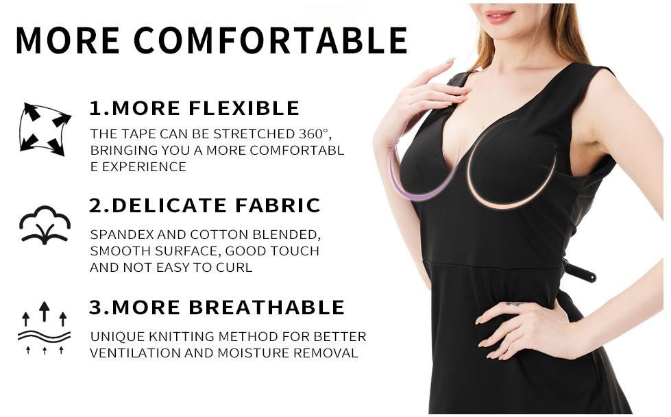 Sticky Body Tape Waterproof Invisible Medical Grade Adhesive Instant Breast Lifts Women's Bra Boobs Tape
