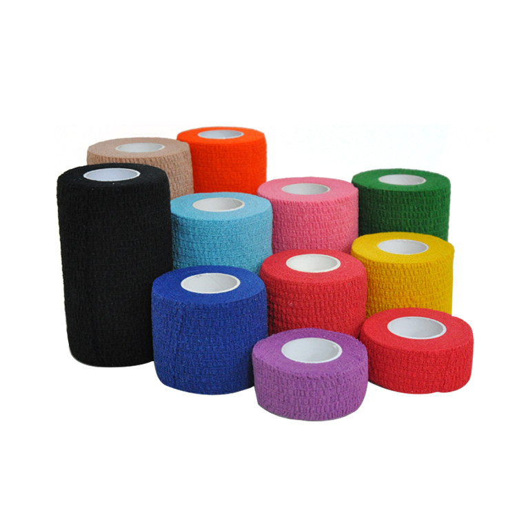 Colorful Non-Woven Wrap Animal Self Adhesive Pet Cotton Cohesive Elastic Bandage