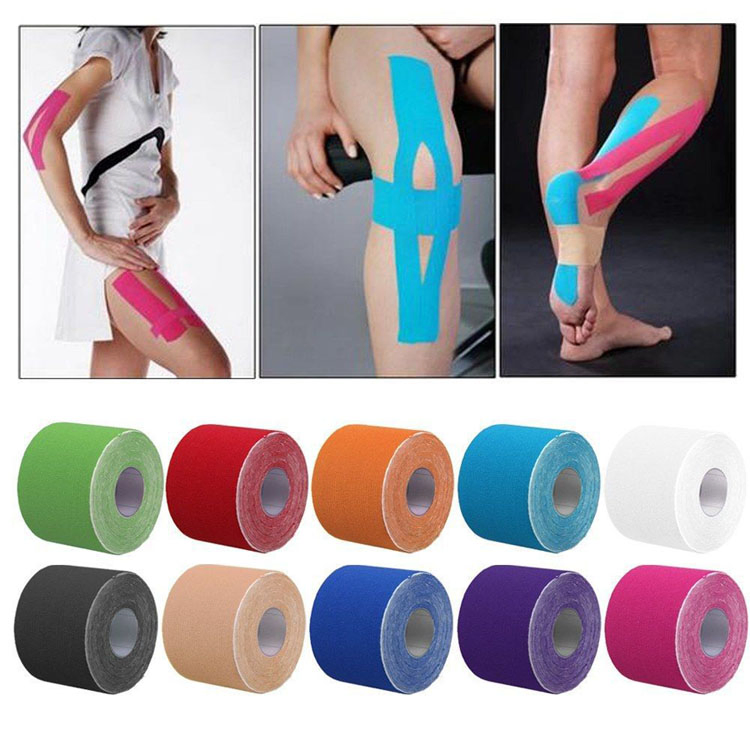 3 Rolls 10" 5cm X 5m Kinesiology Tape Cotton Precut Kt Muscle Strain Injury Support Physio Therapeutic Elastic Sports Roll