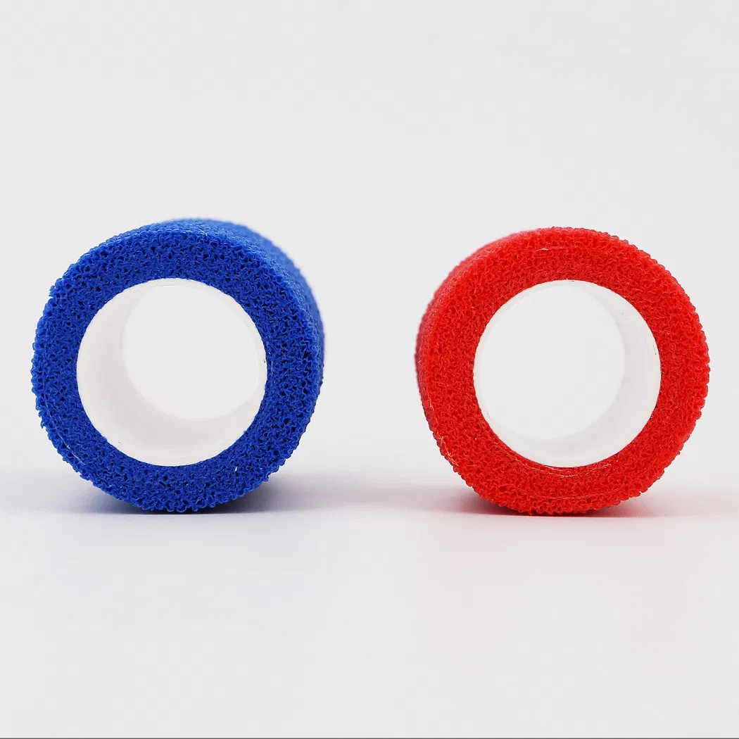 Medical Sports Blue/Red/Green/Yellow/Color Pattern Printed 100% Cotton Latex Free Nonwoven Spandex Elastic Adhesive Bandage with CE/ISO