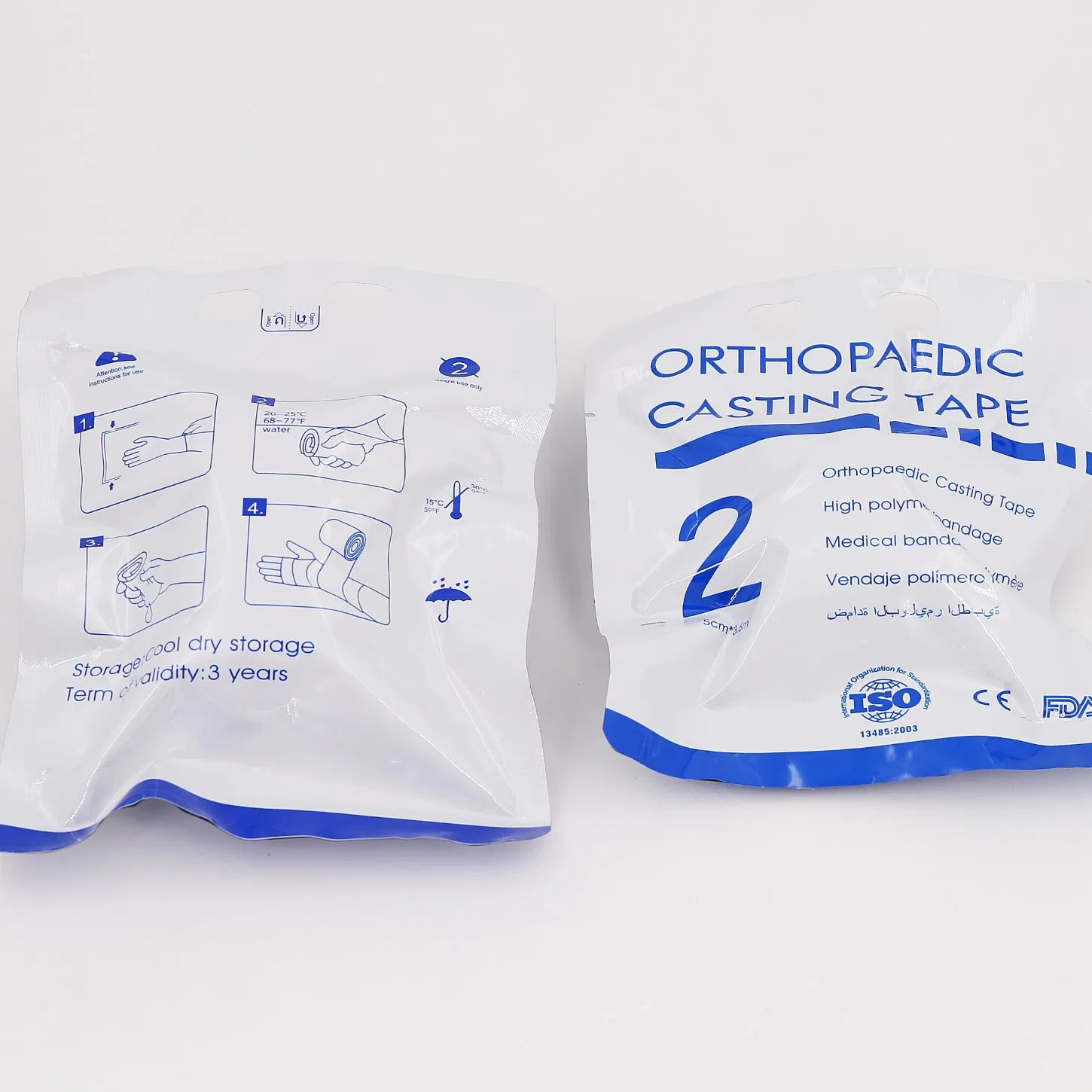 Medmount Medical Latex Free Sterile Waterproof Breathable Cohesive High Polymer Polyester Fiber Glass Fiberglass Orthopedic Casting Tape Plaster Bandage with CE