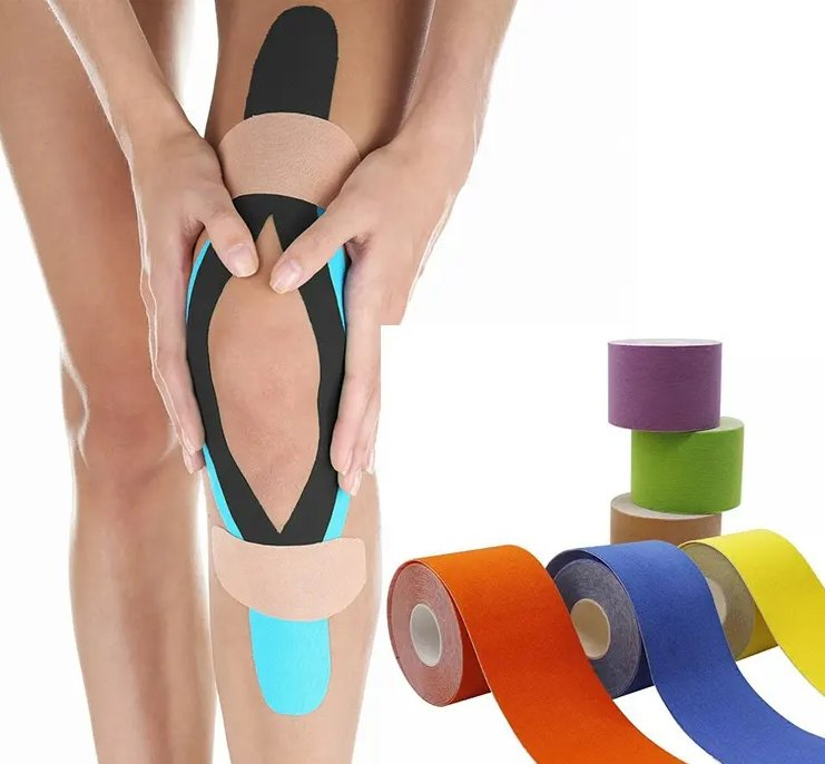 Custom Printed Waterproof Adhesive Elastic Athletic Kinesiology Sports Tape for Therapy Muscle