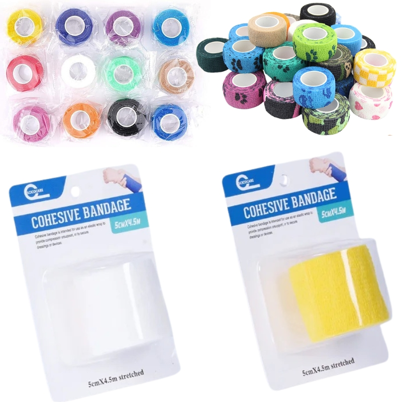 Wholesale Custom 2.5cm*4.5m High Elastic Cohesive Bandage for Fingers