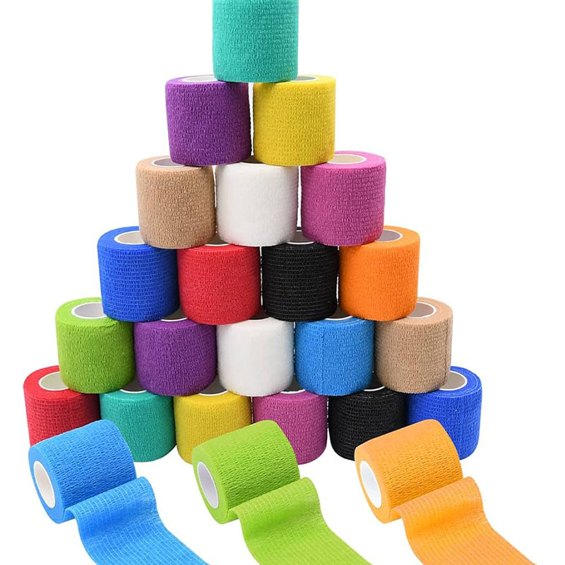 High Elasticity Medical Adhesive Disposable Wrap Breathable Self Cohesive Bandage