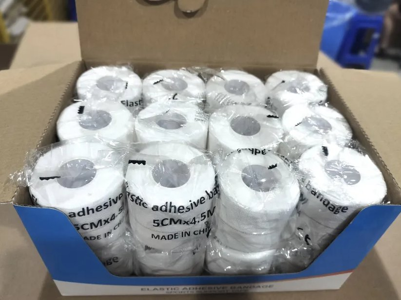 TPS Best Selling Medical Elastic Cotton Elastoplas H-Eab Adhesive Heavy Elastic Bandage 5cmx4.5m