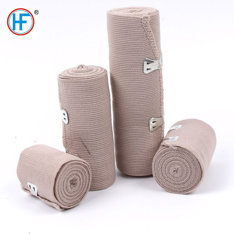 Medical Rubber Compressed Gauze First Aid PBT Cohesive Skin High Elastic Crepe Bandage with OEM