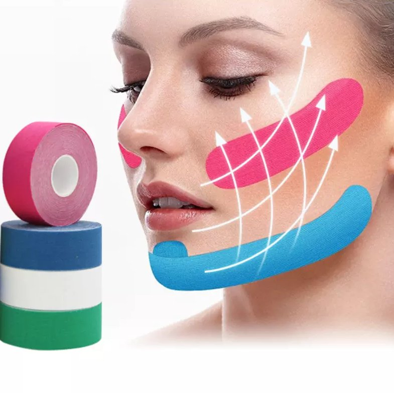 2.5cm Width Kinesio Tape for V Face Cotton Facial Tape Kinesiology Tape for Face