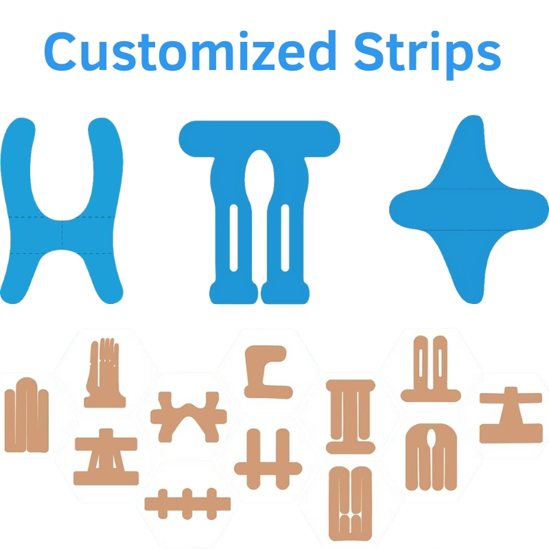 Custom Waterproof Cotton Printed Pre-Cut Kinesiology Tape Patches for Knees