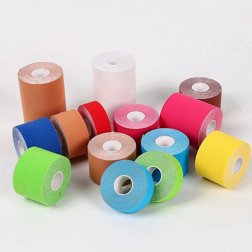 High Quality Waterproof Custom Printed Pre Cut Breathable Cotton Kinesiology Tape Black