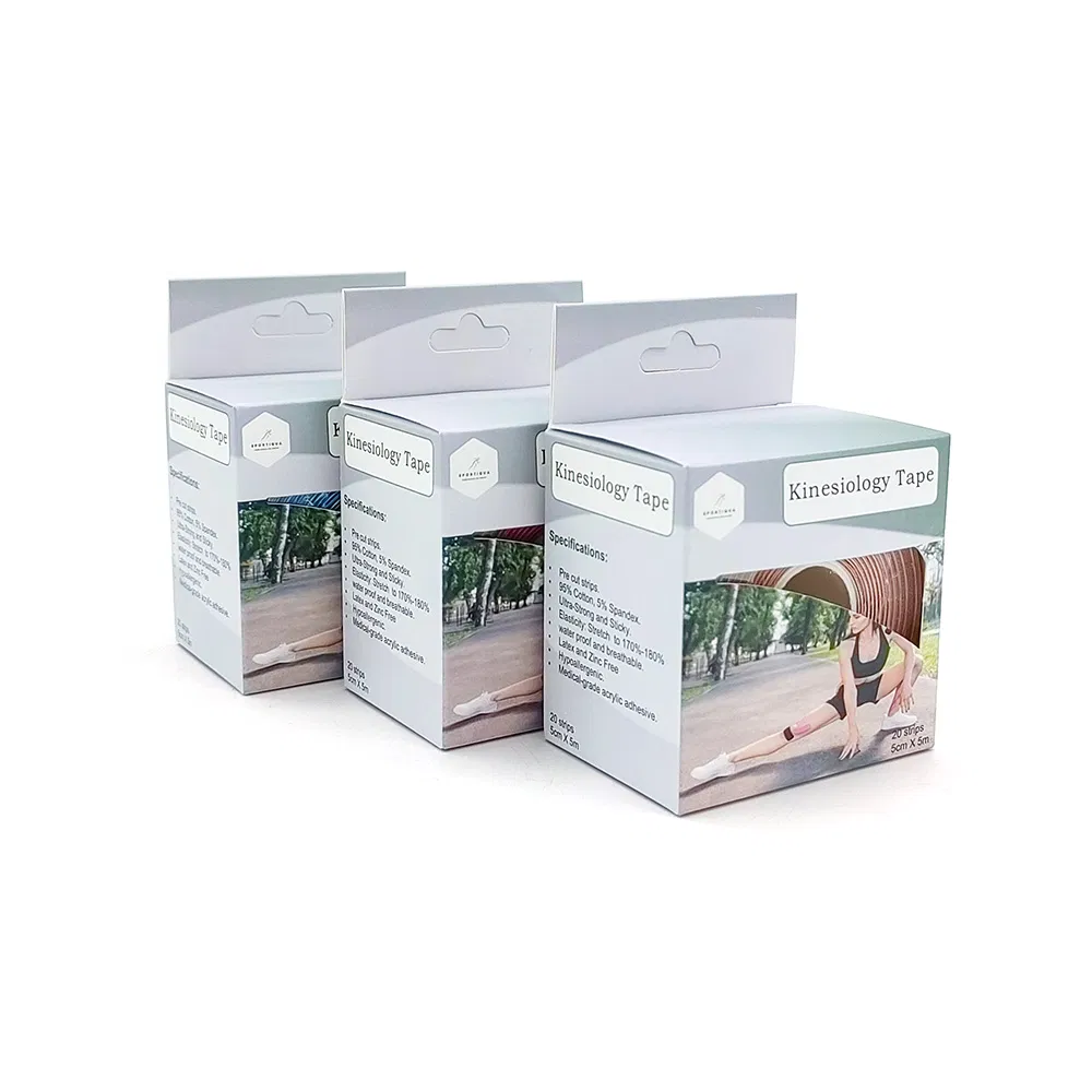 Cotton Elastic Athletic Tape Latex Free Pre Cut Kinesiology Sports Tape