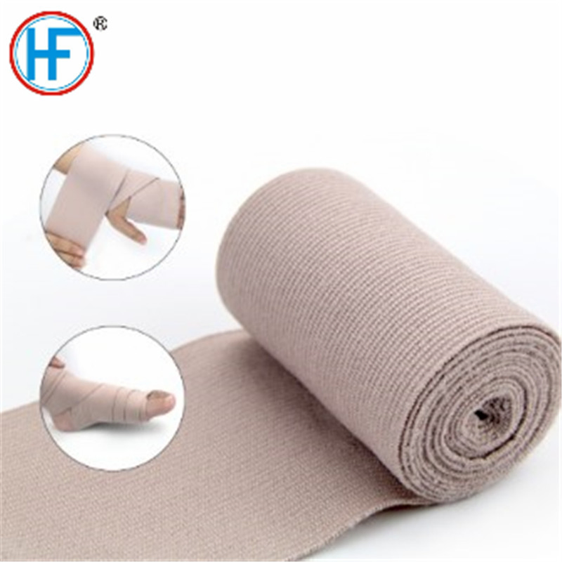 Medical Rubber Compressed Gauze First Aid PBT Cohesive Skin High Elastic Crepe Bandage with OEM