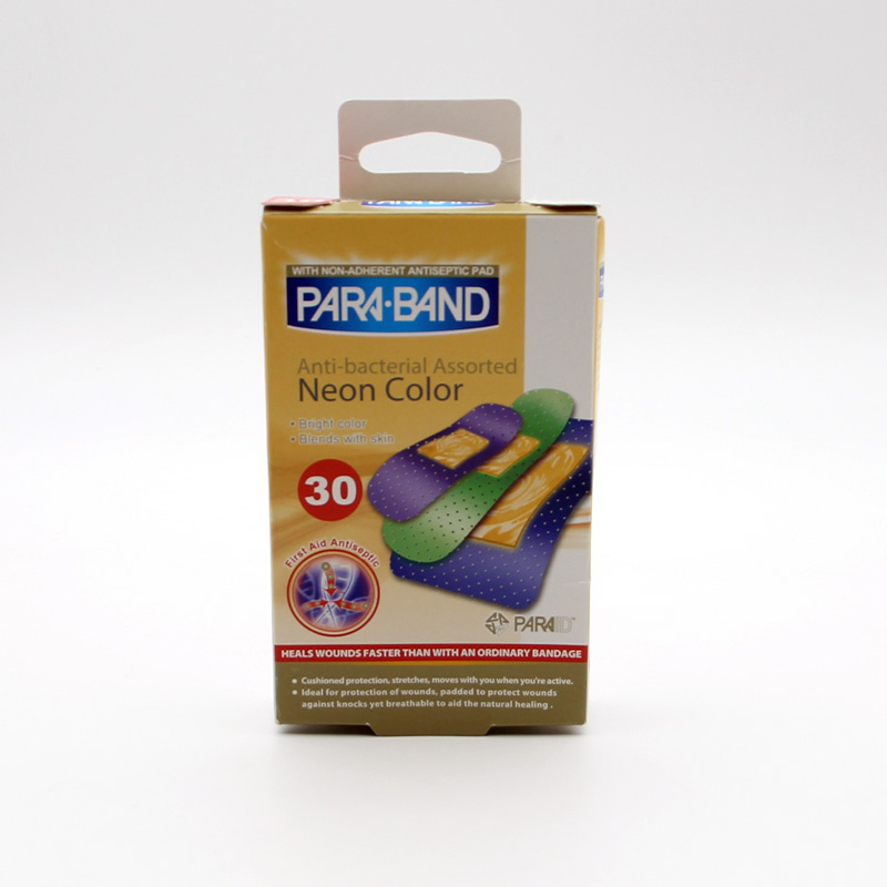 Manufacturer Custom Anti-Bacterial Sheer Assorted Neo Colors Adhesive Bandage Strips