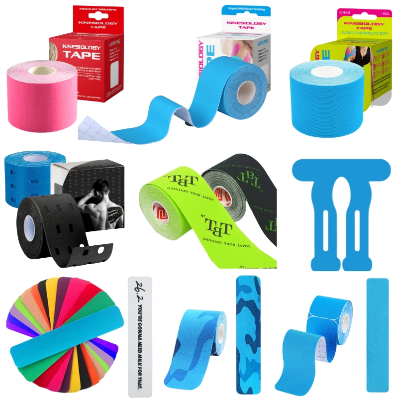 Custom Waterproof Cotton Printed Pre-Cut Kinesiology Tape Patches for Knees