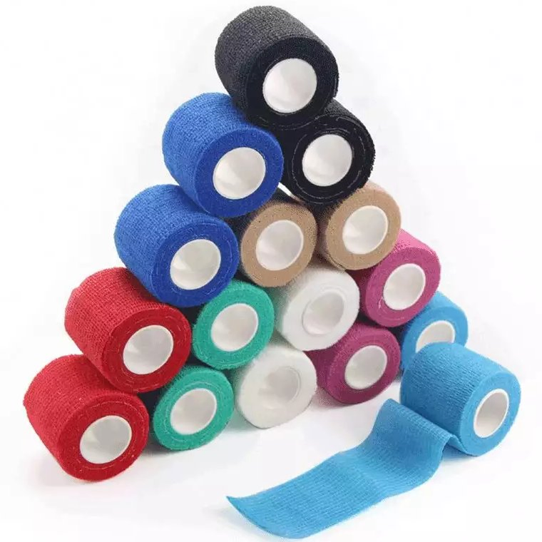 Elastic Tape Cohesive Athletic Bandage Self-Adhesive Football Grip Sock Sports Tape Soft Breathable Hand Guard Protective