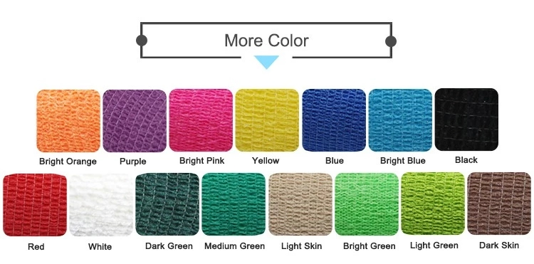 Medical Multicolor Non-Woven Latex Free Cohesive First Aid Crepe Bandage