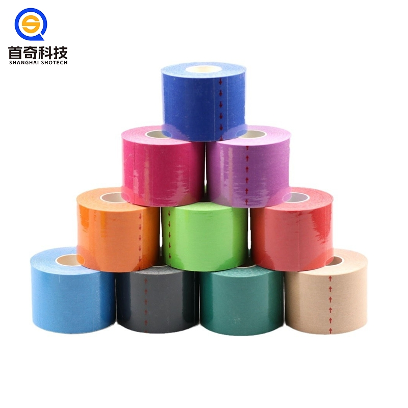 Custom Logo Print Waterproof Strong Adhesive Sports Athletic Tape Elastic Kinesiology Tape