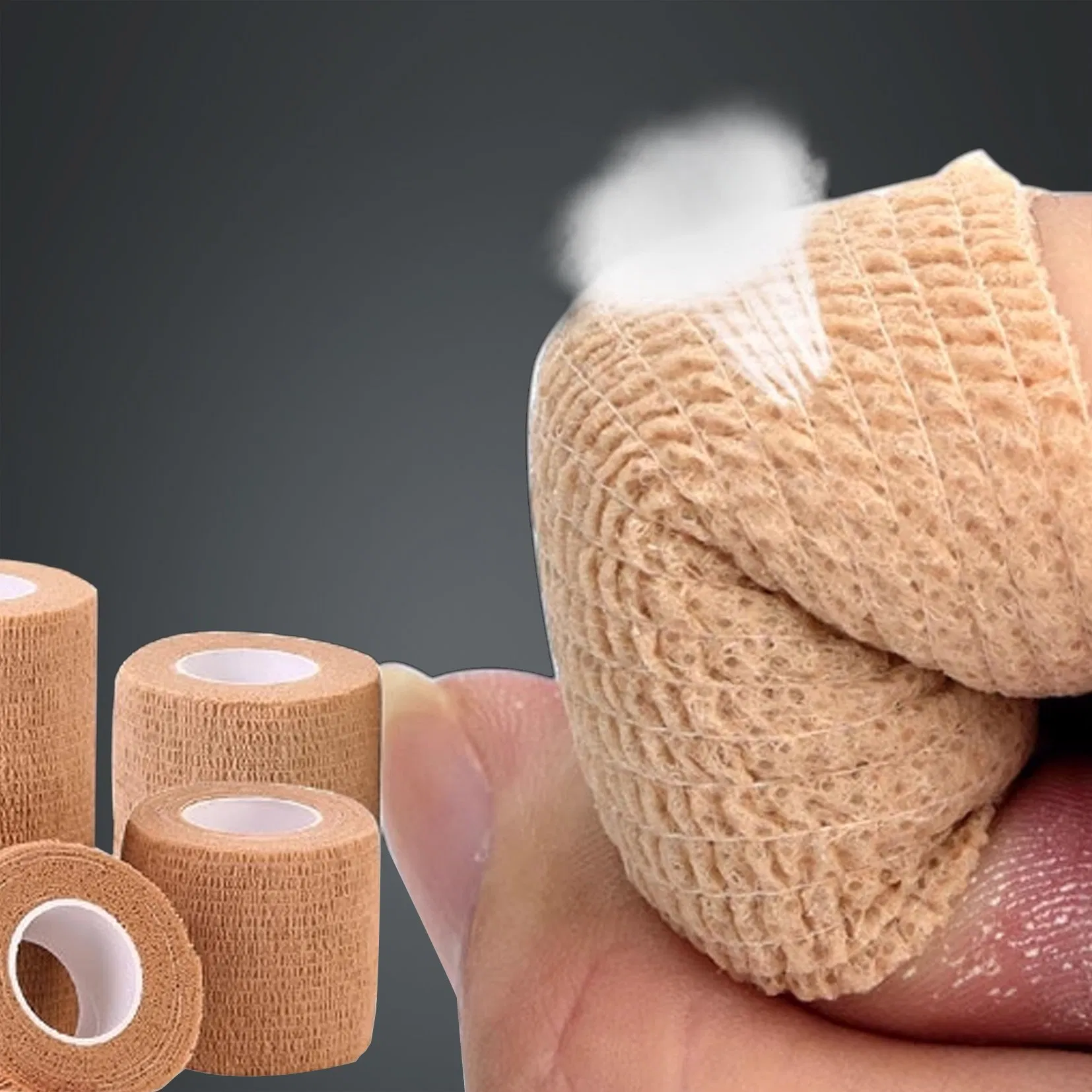 Disposable Medical Supplies Factory Wholesale Self-Adhesive Bandage Muscle Support Therapy Kinesiology Athletic Sports Tape