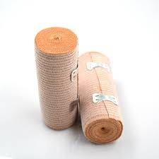 CE Approved High Elastic Cohesive Elastic Bandage Skin Color Cotton Crepe Bandage for Hospitals Medical Crepe Bandage