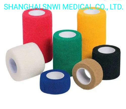 Colorful Medical Products Sport Self-Adhesive Cohesive Bandage (Latex or Latex Free Glue)