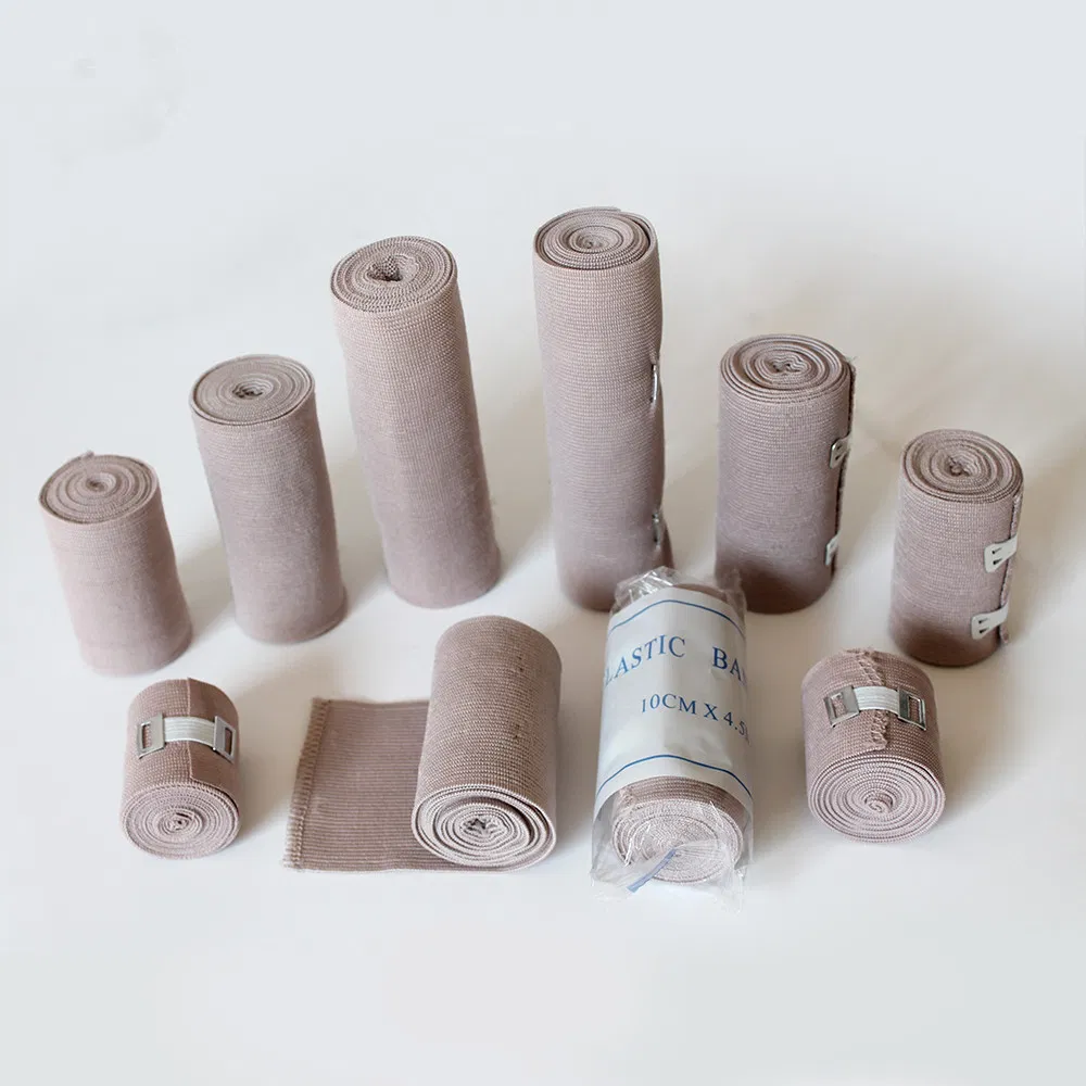 Medical Disposable Rubber/Spandex + Cotton High-Elastic Bandage CE/ISO/FDA/Sfda