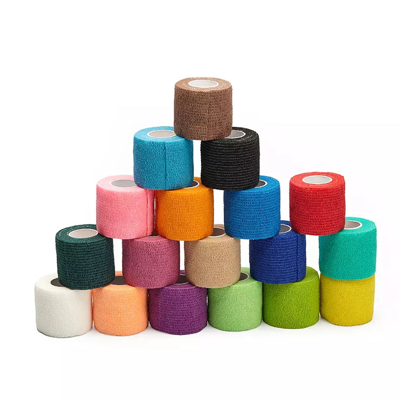 High Elasticity Medical Adhesive Disposable Wrap Breathable Self Cohesive Bandage
