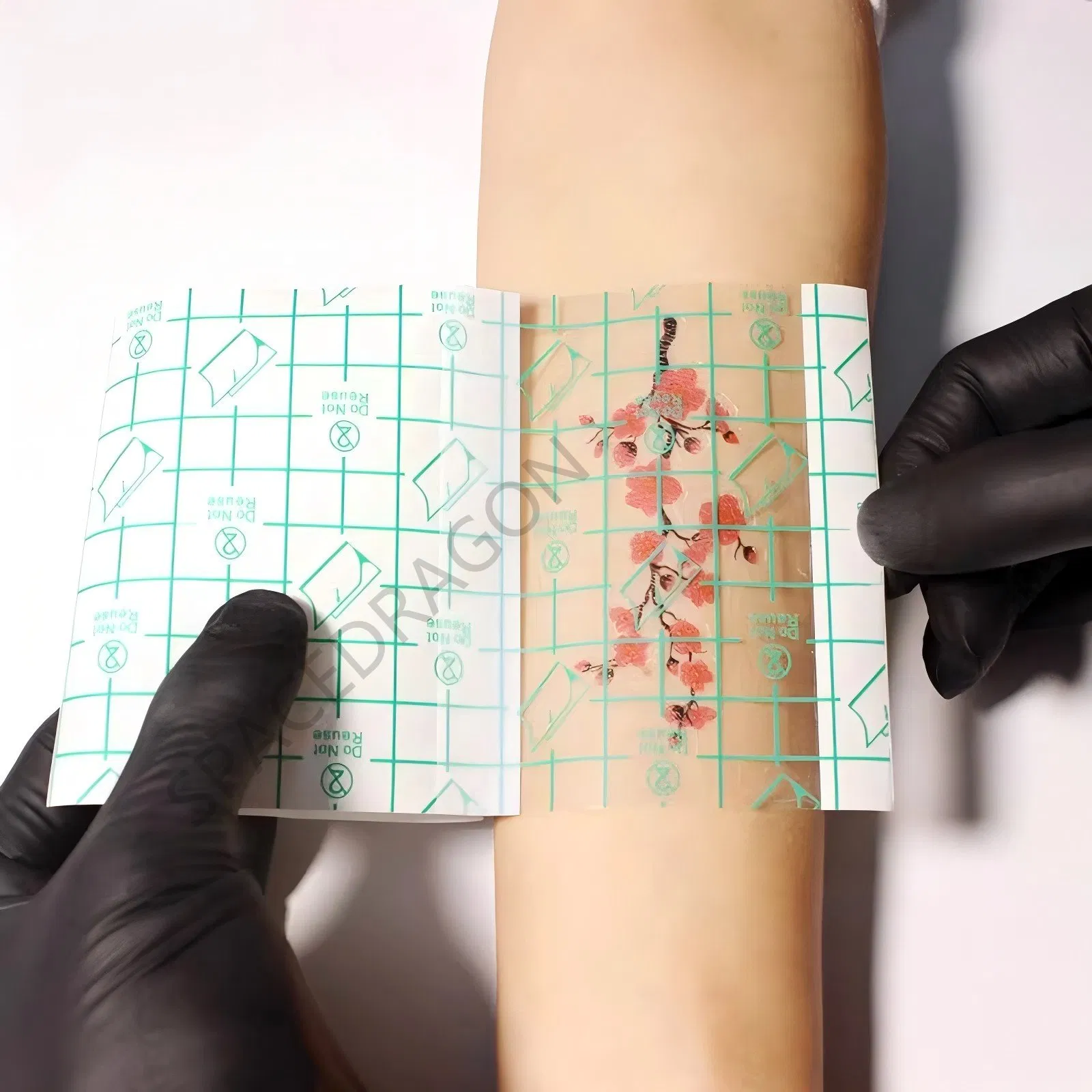 Sterile Easy Tear Disposable Medical Care PU Tattoo Tape / Transparent Hypoallergenic Gentle Tattoo Skin Tape