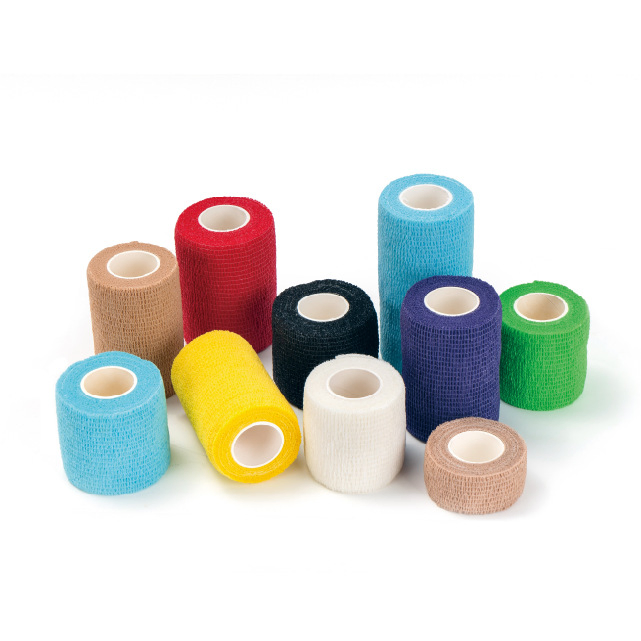 Manufacturer Custom Logo Pet Wrap Cohesive Bandage Sports Tape Self Adhesive Bandage