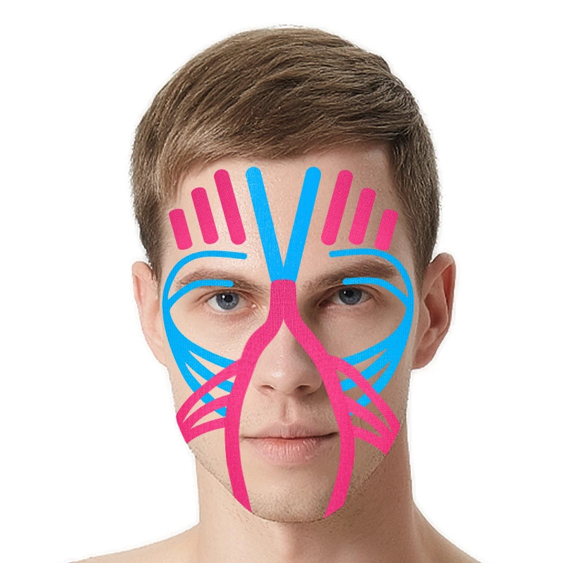 100% Cotton Comfortable Face Lifting Kinesiology Tape Elastic Reduce Wrinkle Face Tape Wholesale Price