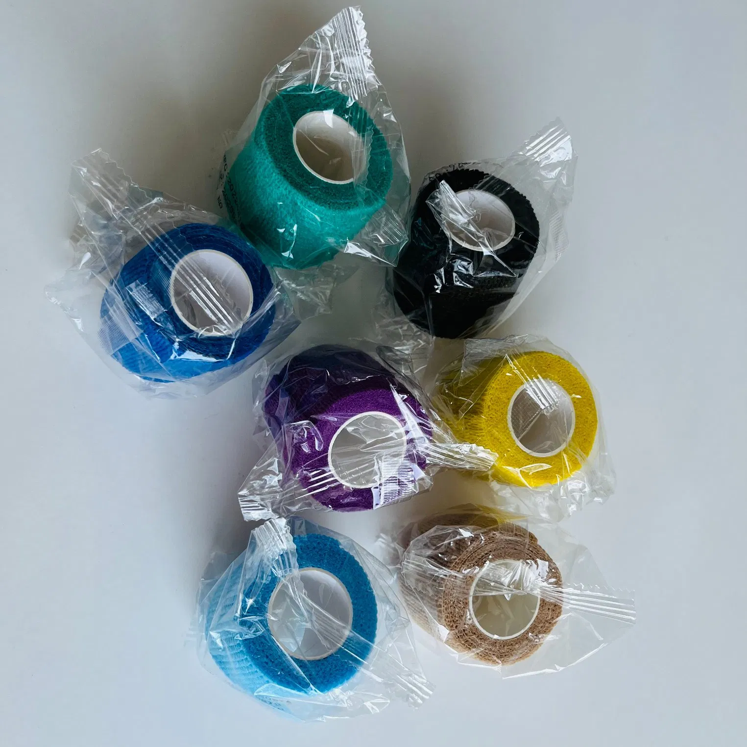 Bulk Wholesale Medical Supply Non Woven Cotton Easy Tear Self Adhesive Vet Wrap Adhesive Elastic Cohesive Bandage with CE ISO