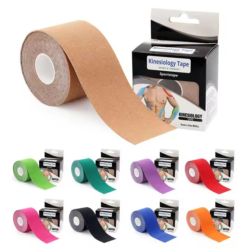 Wholesale Sweatproof Waterproof Kinesiology Tape 5cmx5m for Face and Ankles