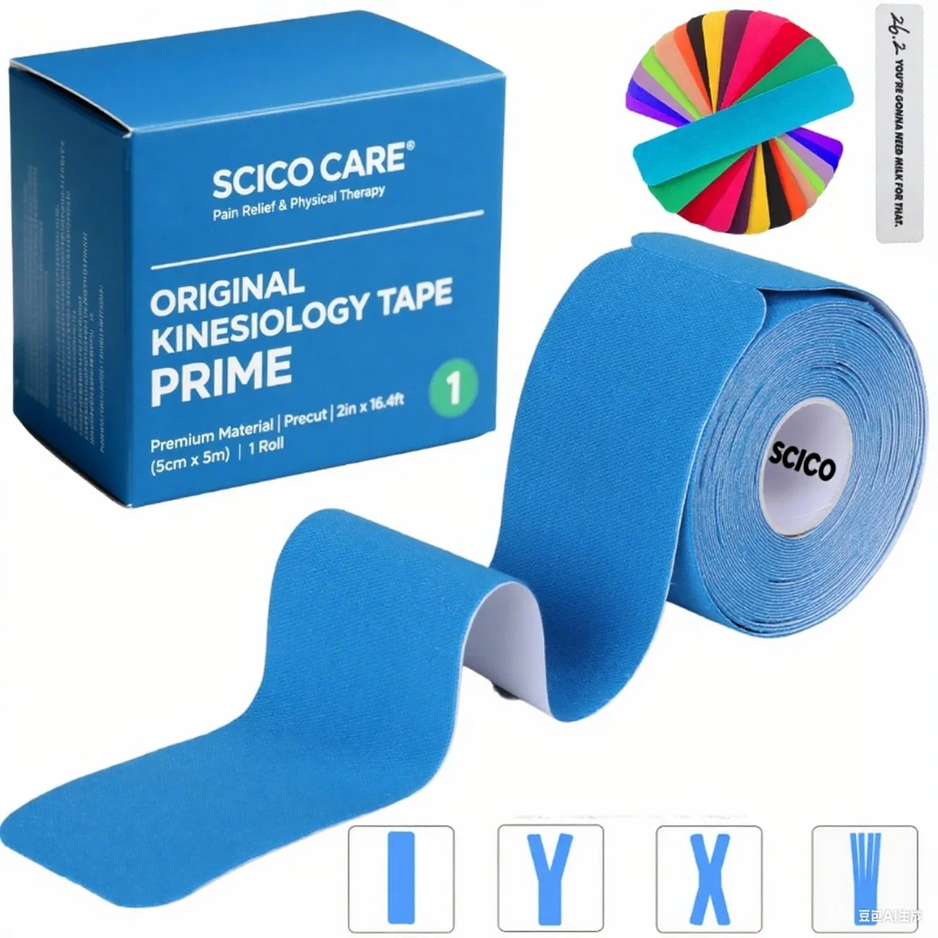 OEM Pattern Printing Pre-Cut Elastic Kinesiology Tape for Knee Ankle