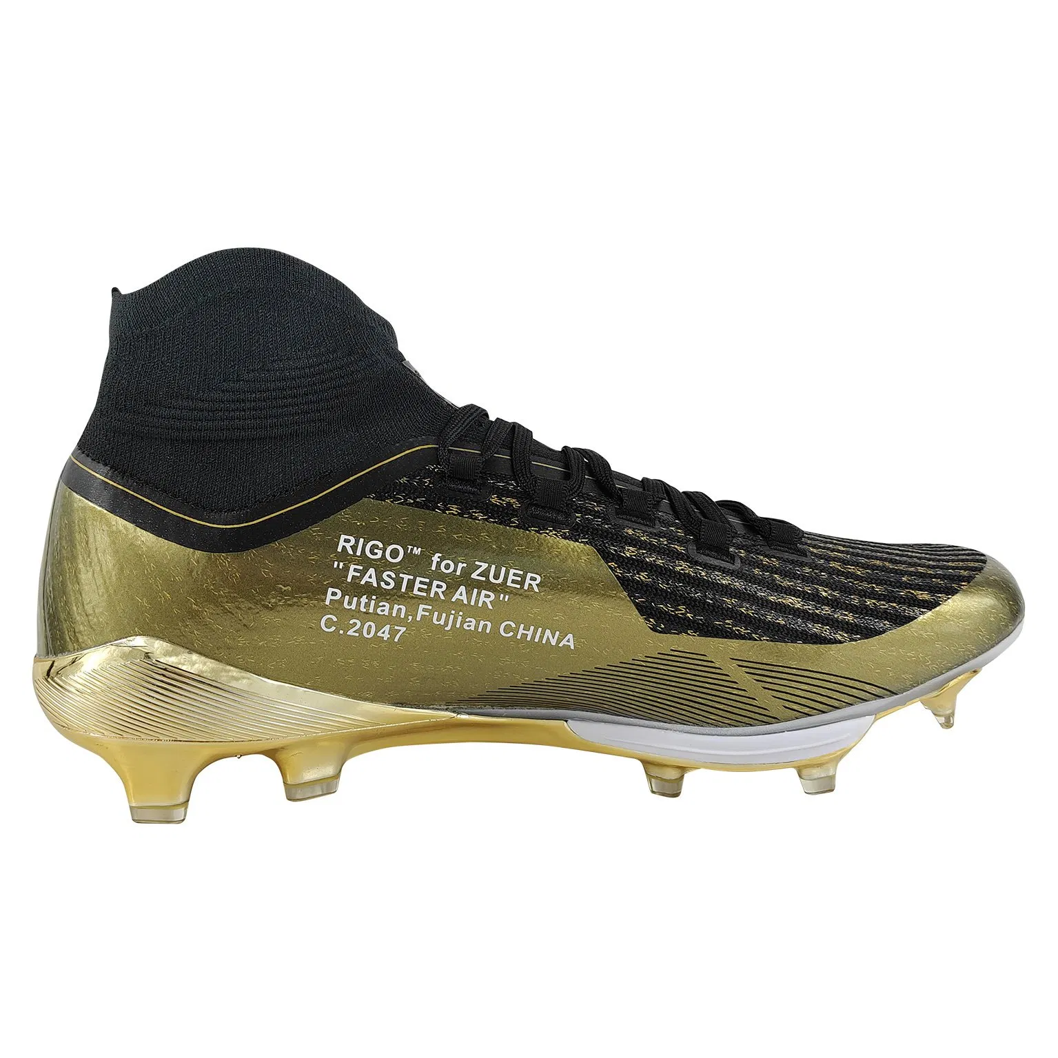 Made in China Ankle Support Design Highly Elastic Shock Absorption Soccer Cleats for Beginners