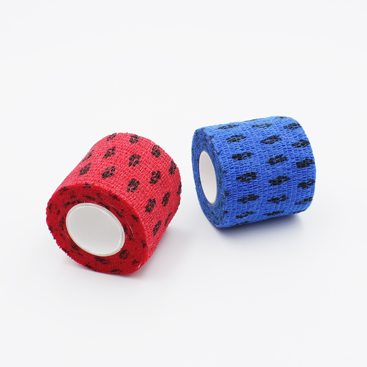 CE ISO Self Adhesive Cohesive Elastic Bandage with Custom Logo Printed Sport Veterinary Adherent Bandage Tape