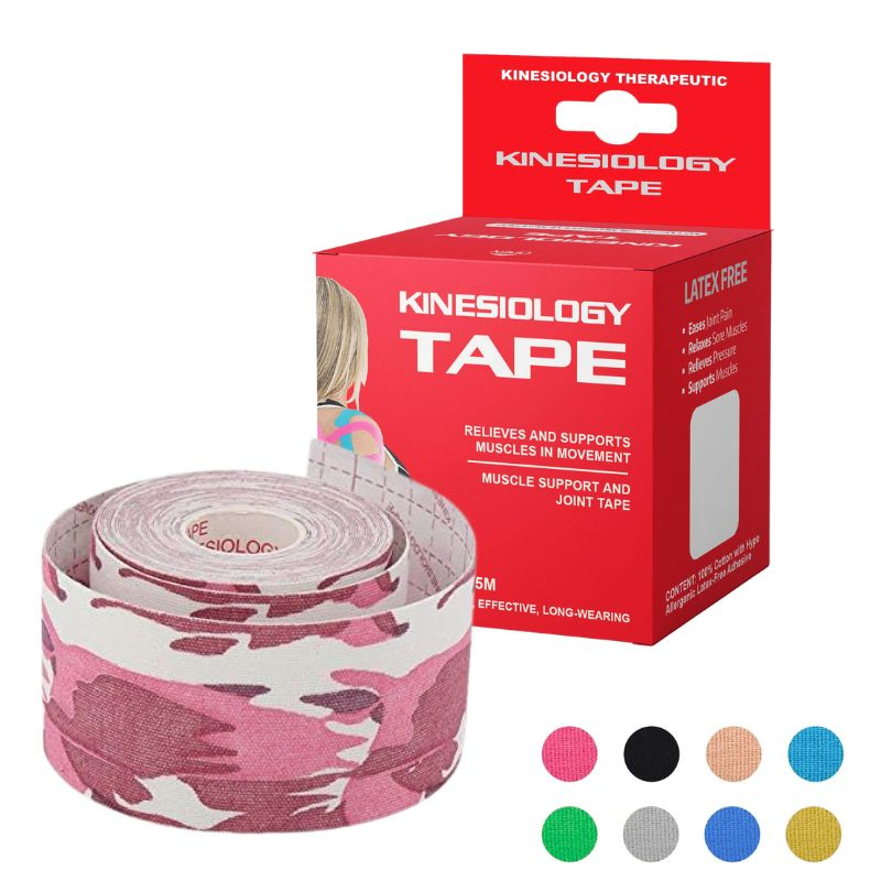 OEM/ODM Camo Print Kinesiology Sports Muscle Tape with Water Resistant