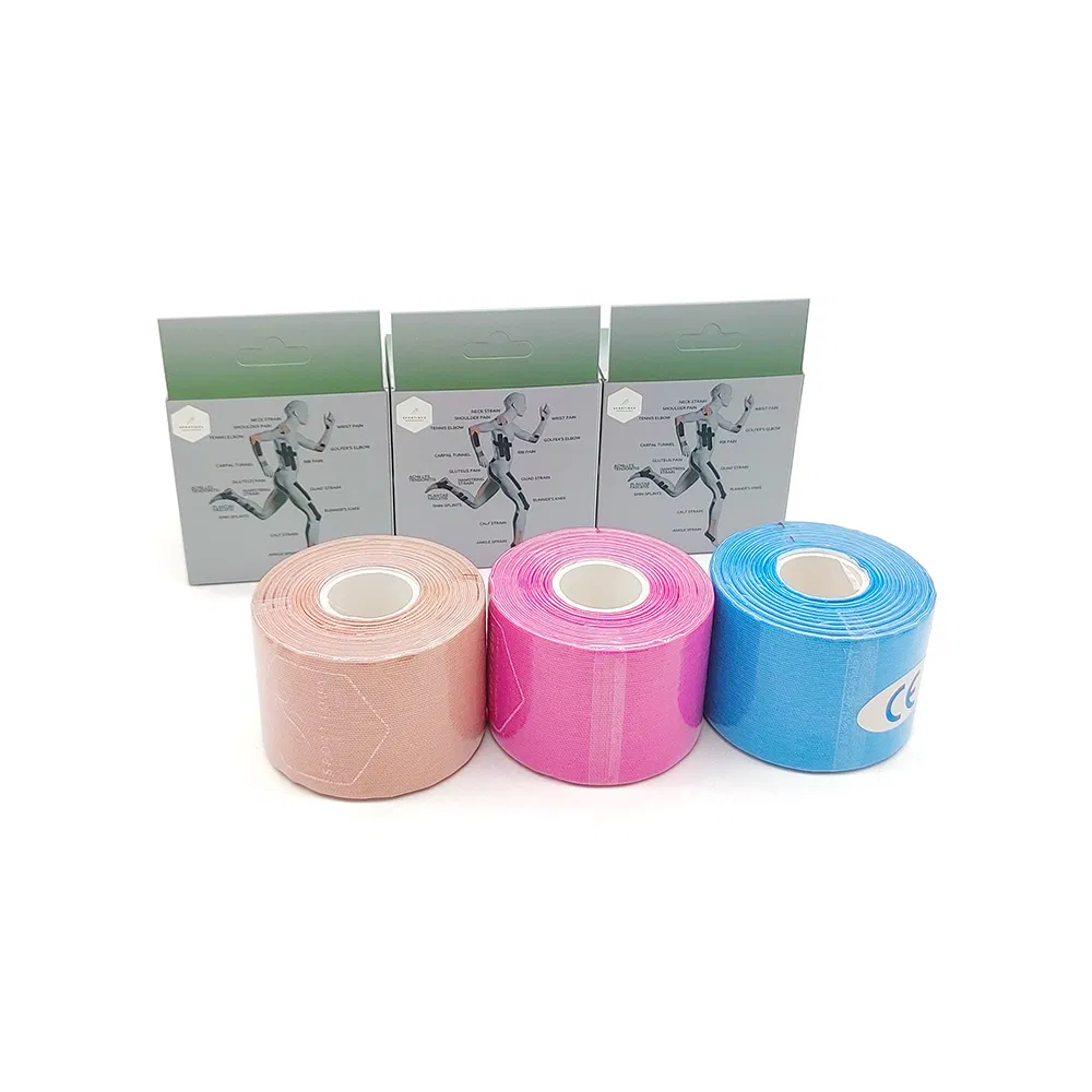 Cotton Elastic Athletic Tape Latex Free Pre Cut Kinesiology Sports Tape