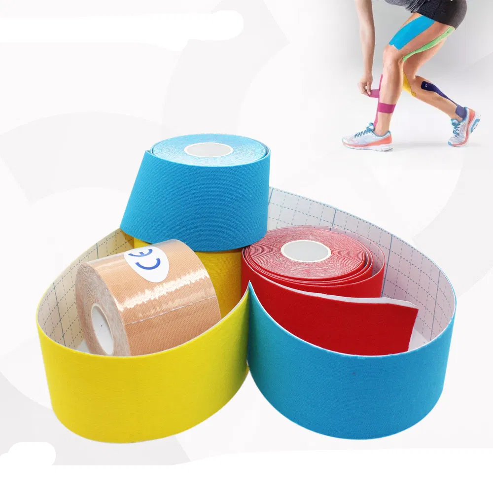 Running Race Cheap Factory Price Logo Medical Cotton Kinesios Local Glue Athletic Kinesiology Tapes