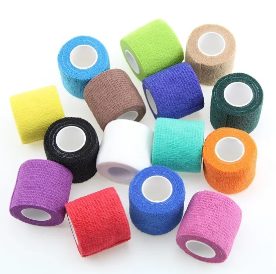 Cohesive Disposable Elastic Bandage Non Woven or Cotton Material, Latex or Latex Free High Breathability