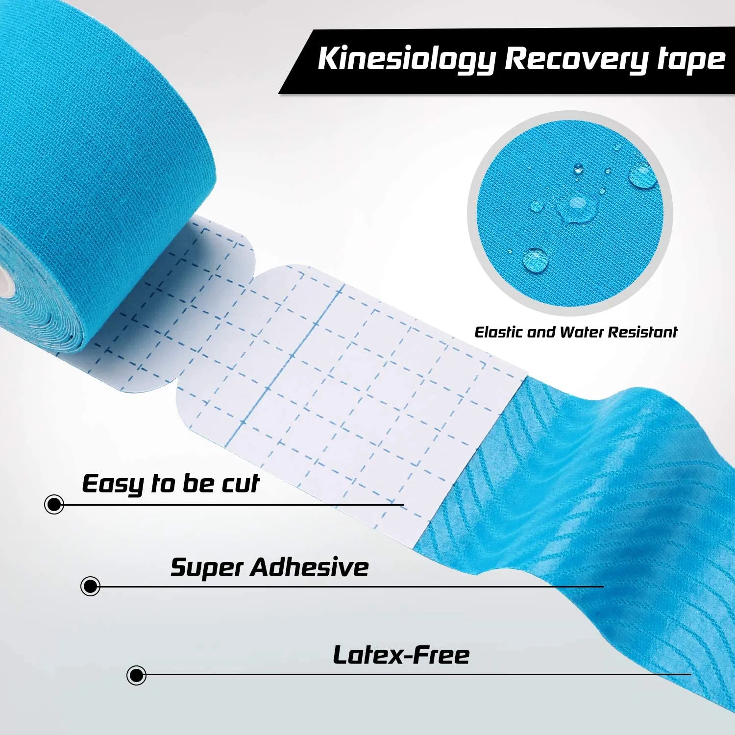 Water Resistant Kinesiology Tape for Physical Therapy Sports Athletes