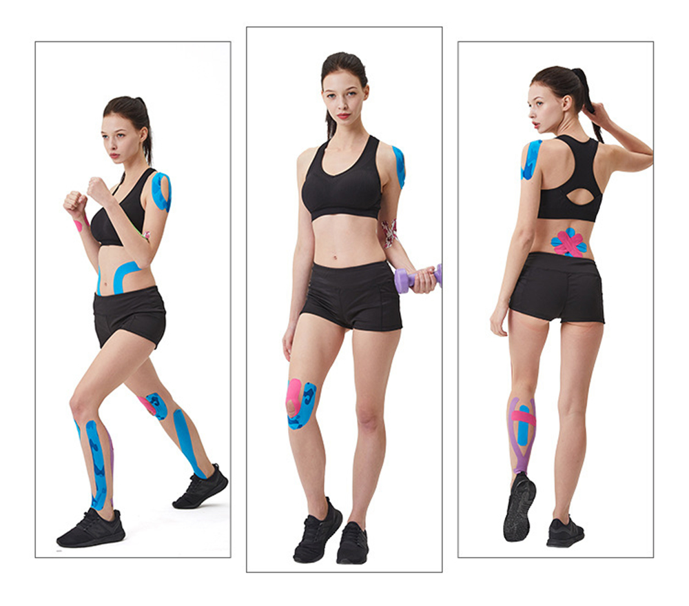 Athletic Muscle Sports Protection Kinesiology Therapeutic Kt Tape Quality Non Latex Safe Kinesiology Pre Cut K Tape Precut Strips