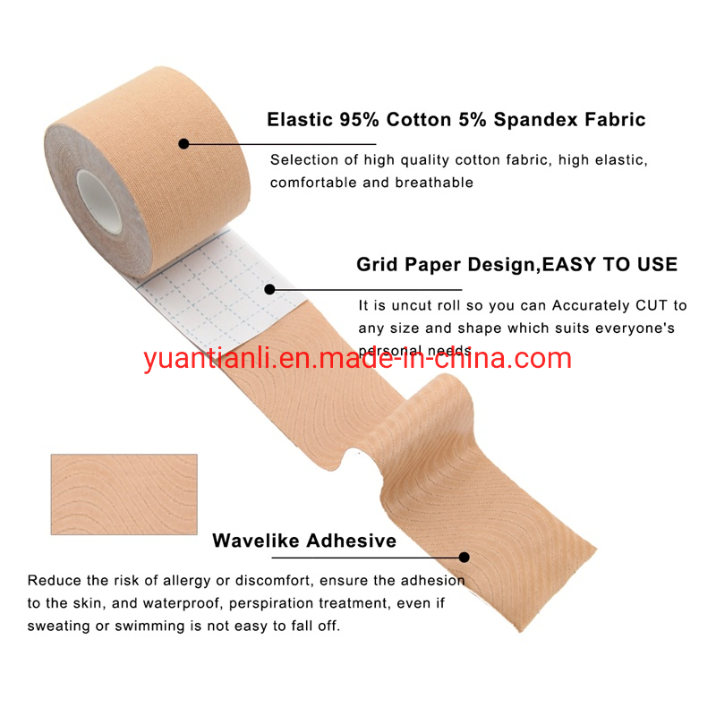 OEM Accepted Medical Waterproof Cotton Elastic Athletic Sports Kinesiology Tape Compression Tape