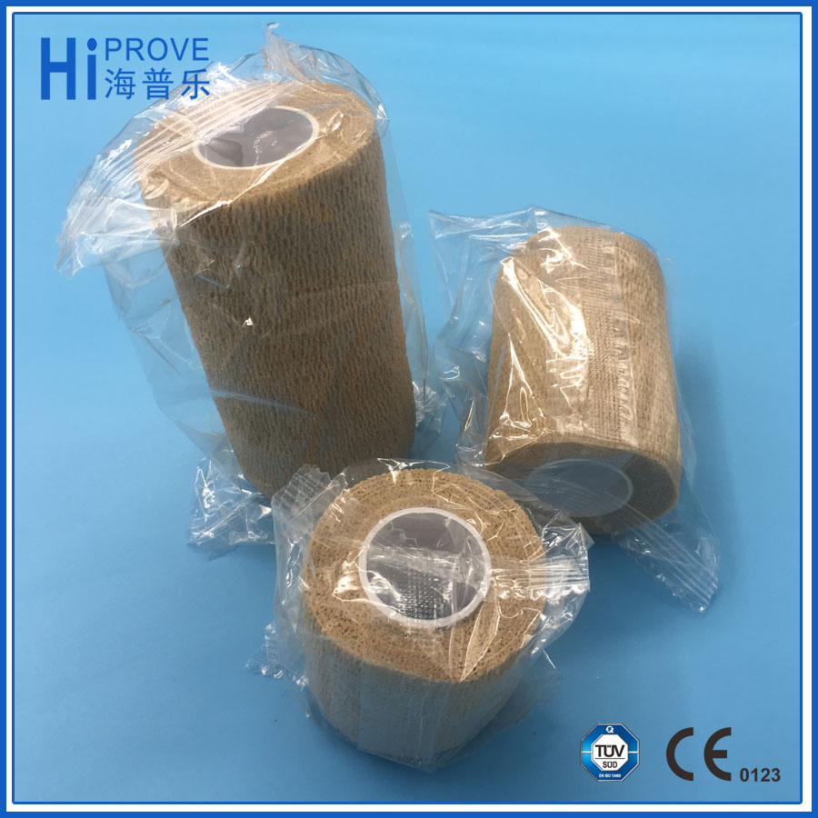 High Quality Latex Free Cotton Self Adhesive Cohesive Bandage Wrap Waterproof Bandage for Sports Pet Care