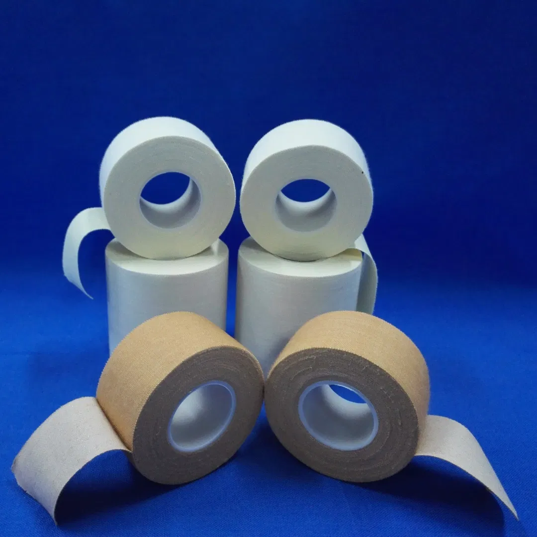 Non-Sterile Medical 100% Cotton Hot Melt Adhesive/Latex-Free Glue/Zinc Oxide Glue Rigid Strapping Tape Rubber Zinc Oxide Blister Prevention Tape