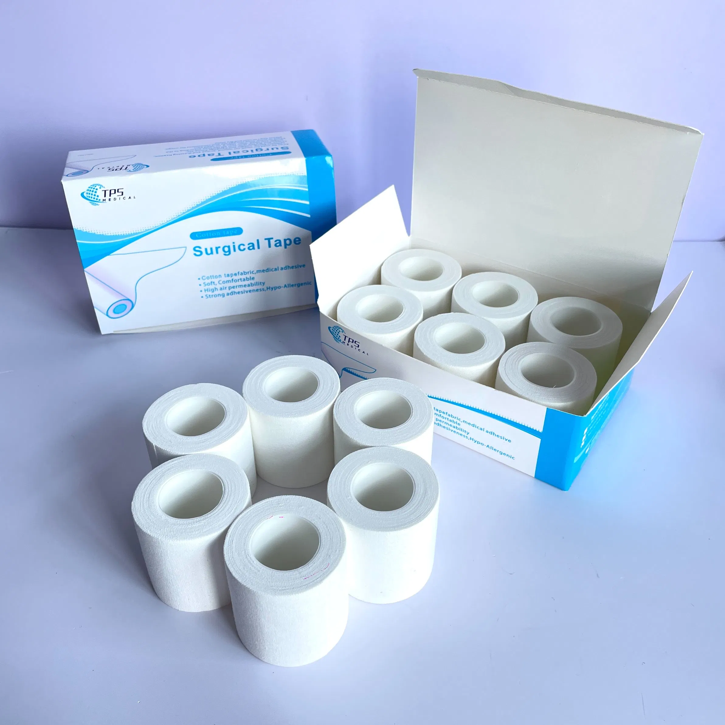 Zinc Oxide Tape Surgical Adhesive Tape Breathable Cotton Medical Tape for Wound Dressing Fixation First Aid Kit Supplies Sports Strain Support Hypoallergenic