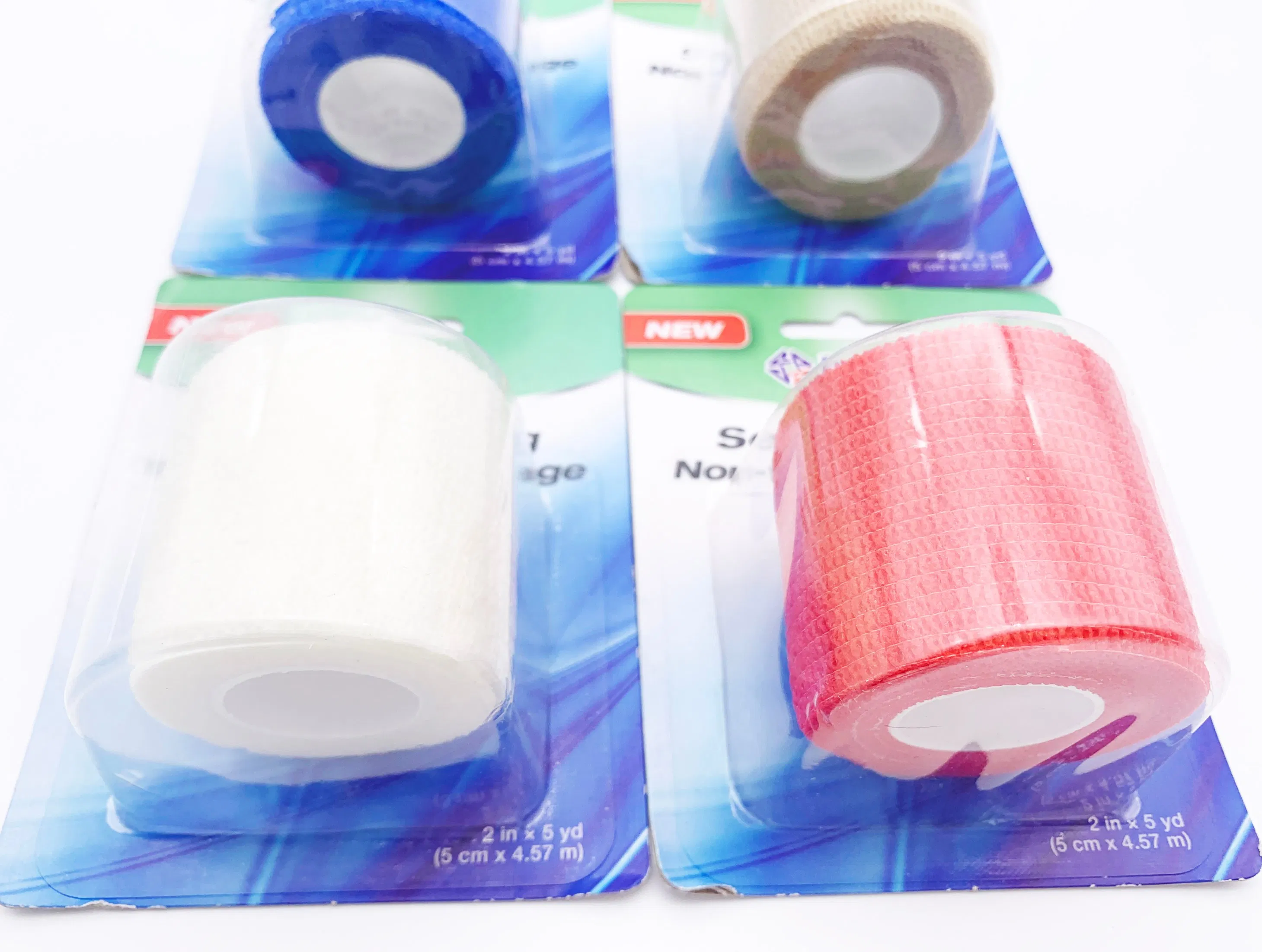 Custom Medical 5cm*4.5m First Aid Self Adhesive Nonwoven Elastic Cohesive Bandage