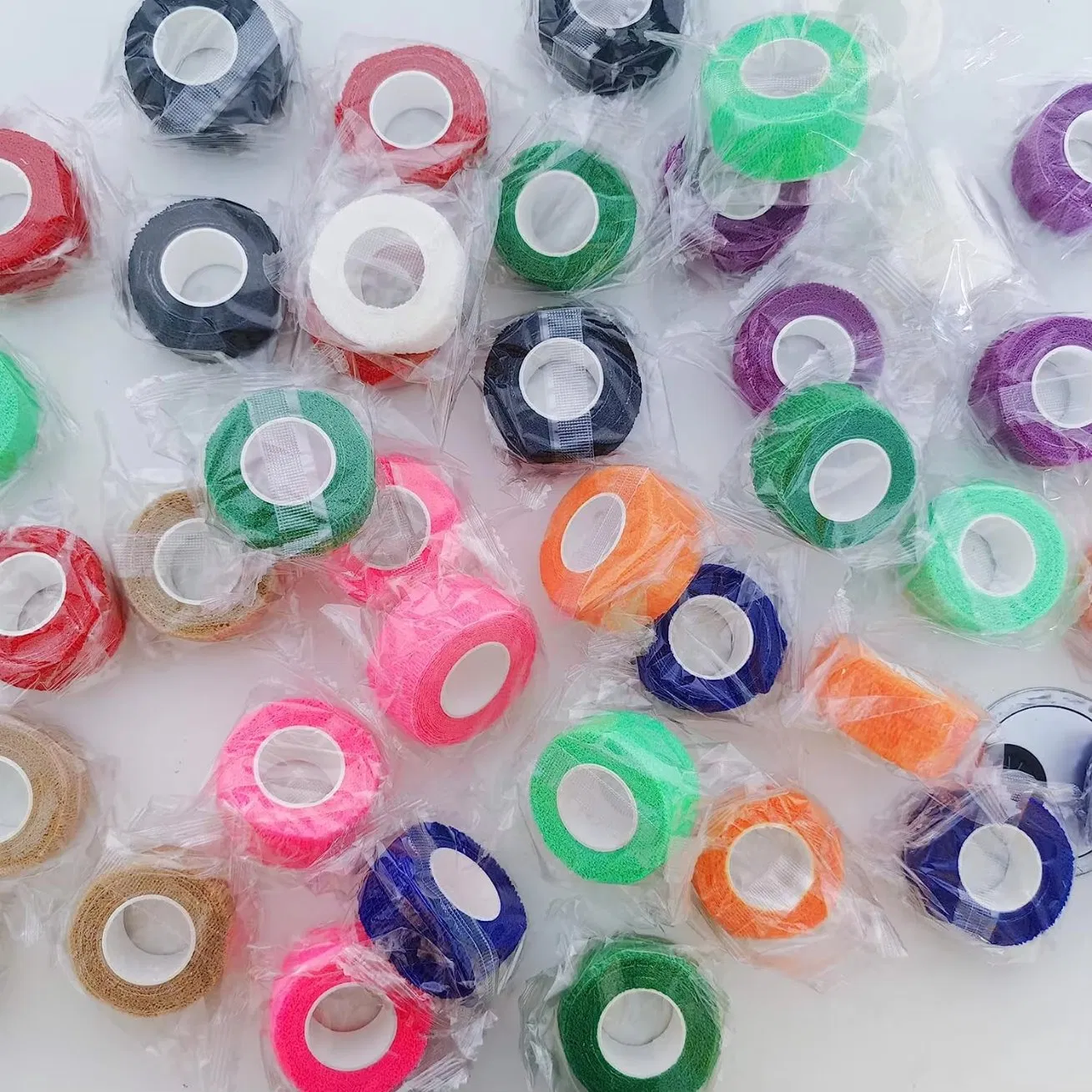 Cohesive Bandage Adherent Sport Wrap Tape for Human Animals Ankle Sprains Swelling