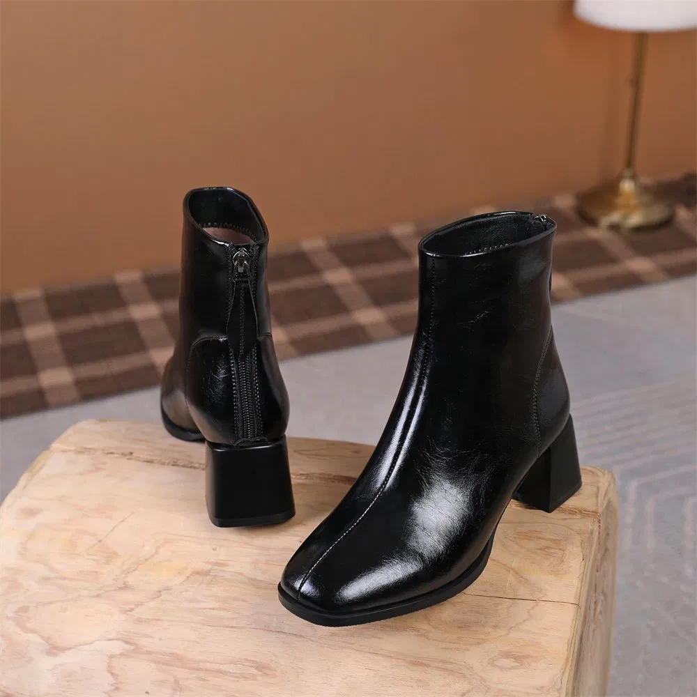 Female Women's Female Block Heel Warm Short Ankle Booties Shoe Lady Boots