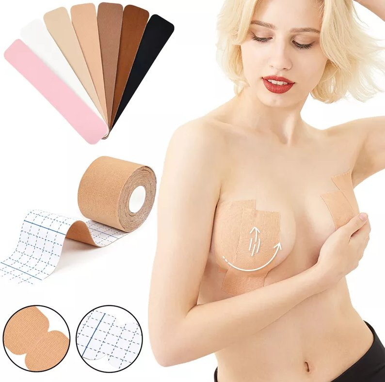 Strong Elasticity 5cm X 5m Kinesiology Muscle Tape Skin-Breathable Sports &amp; Exercise Training Boob Tape Medical Grade Tape