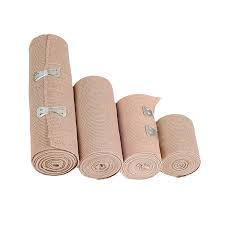 CE Approved High Elastic Cohesive Elastic Bandage Skin Color Cotton Crepe Bandage for Hospitals Medical Crepe Bandage