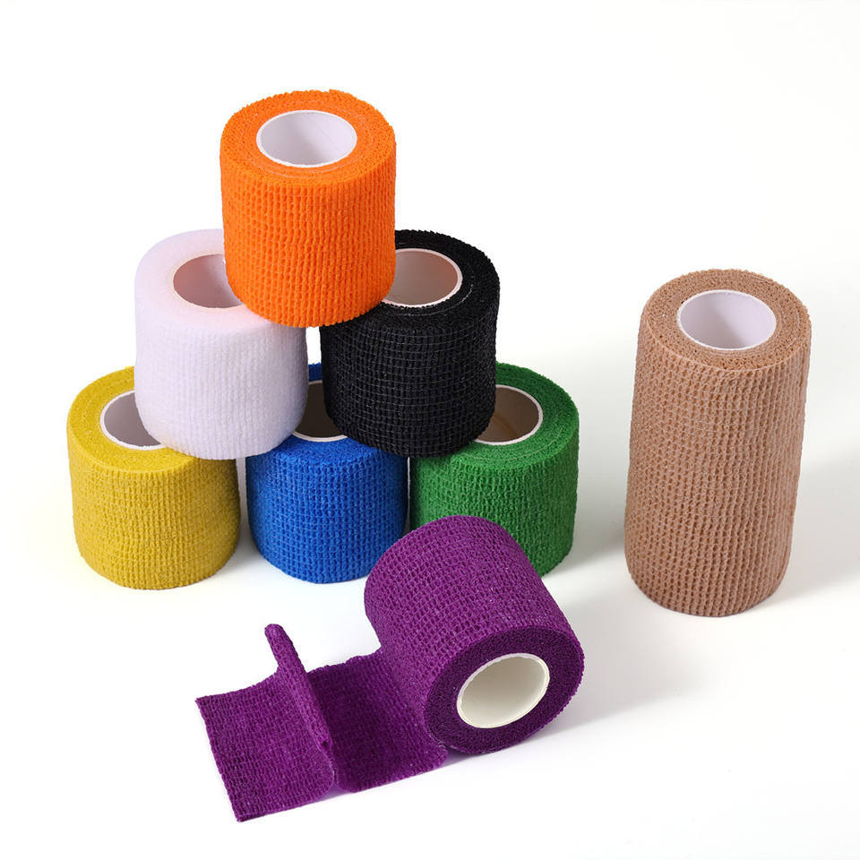 Elastic Tape Cohesive Athletic Bandage Self-Adhesive Football Grip Sock Sports Tape Soft Breathable Hand Guard Protective